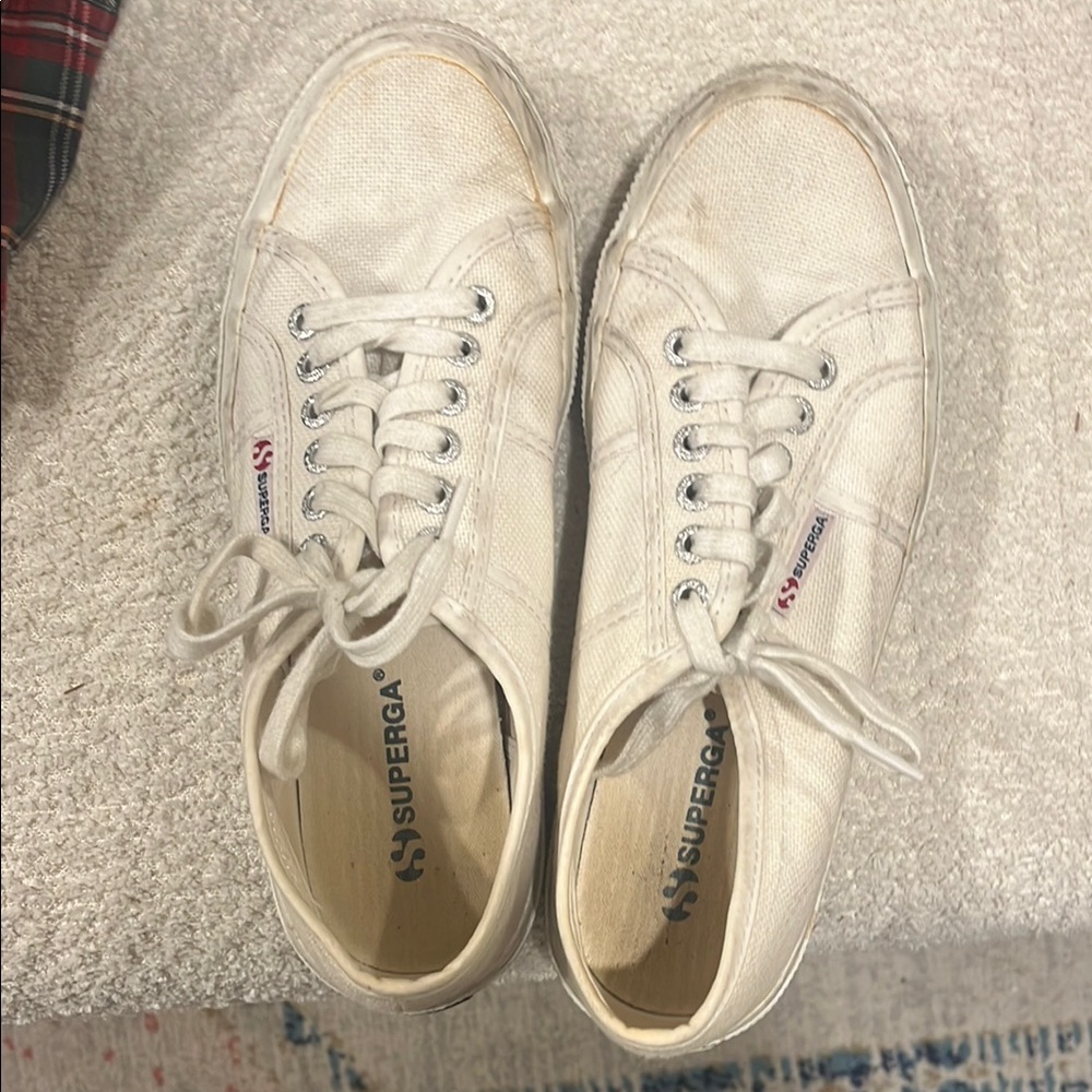 Superga White Canvas Sneakers